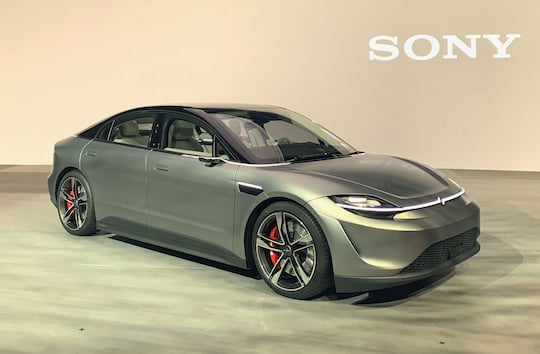 Der Prototyp eines autonomen Elektrofahrzeugs von Sony wird auf der Technikmesse CES vorgestellt.