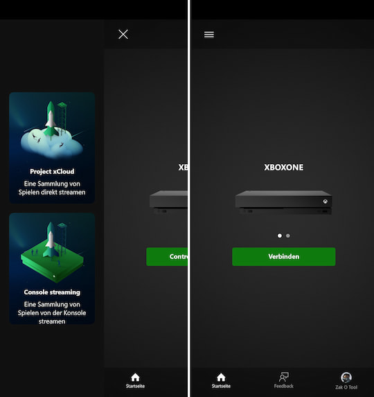 Die Mobile-App Xbox Game Streaming