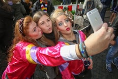 Ein Selfie beim Karneval in Mainz