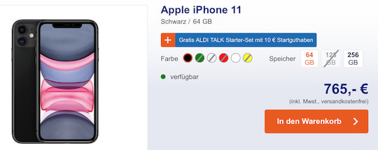 Das Apple iPhone 11 bei ALDI Talk im Angebot