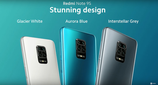 Das Xiaomi Redmi Note 9S wird es in drei Farben geben