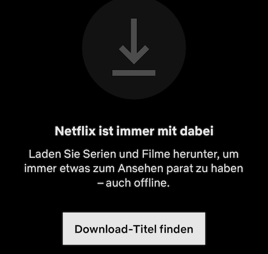 Download-Funktion bei Netflix