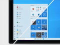 So knnte das neue Windows 10 Startmen aussehen. (Rechts das "alte" Men)