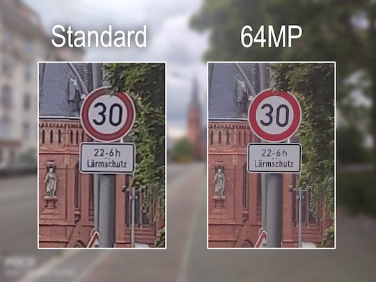 Standard- vs. 64-Megapixel-Modus