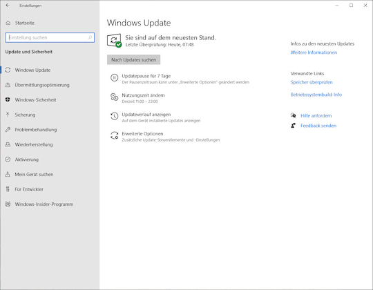 Nicht alle Anwender bekommen das Update auf Windows 10 20H2 schon angeboten.