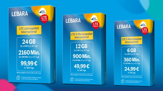 Die mehrmonatigen Lebara-Prepaid-Pakete im berblick
