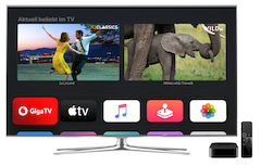 GigaTV als bevorzugter TV-Anbieter im AppleTV 4K bei Vodafone.
