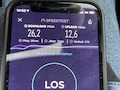 5G von Vodafone in Eberbach Baden. Die Downloadraten auf dem iPhone 12 mini sind verbesserungsfhig
