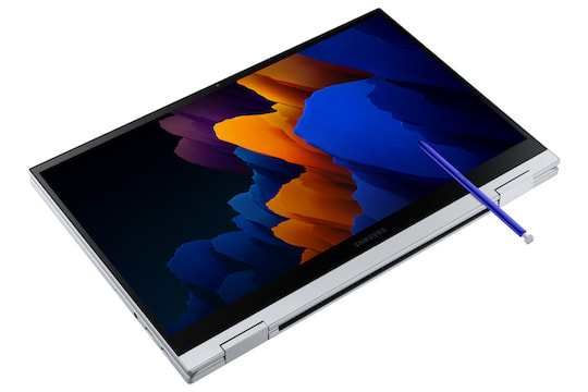 Samsung Galaxy Book Flex2 5G im Tablet-Modus mit S Pen