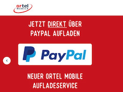 Neue PayPal-Direktaufladung bei Ortel Mobile