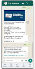 WhatsApp-Aufladung bei Ortel Mobile