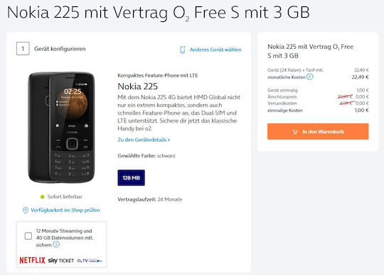 Nokia 225 4G bei o2