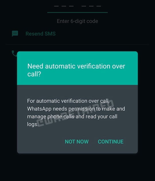 WhatsApp bietet demnchst eine Verifizierung ohne Code per Anruf an