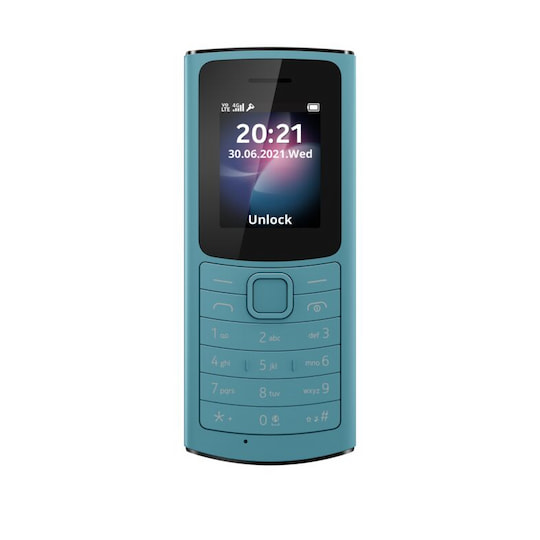 Das Nokia 110 4G mit VoLTE, QVGA-Kamera und Internet in der Farbe Blau
