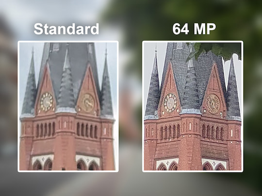 Standard-Modus vs. 64-Megapixel-Modus