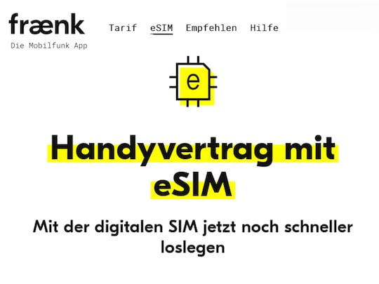 fraenk verbessert eSIM-Angebot