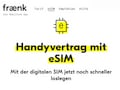 fraenk verbessert eSIM-Angebot