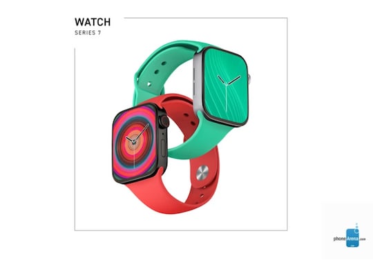 Apple Watch Series 7 mit kantigem Displayrahmen