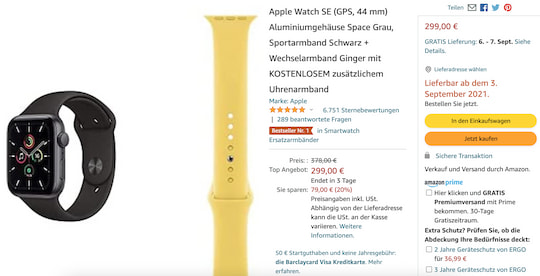 Apple Watch SE bei Amazon im Bundle