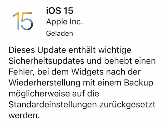 Bugfix-Update auf dem iPhone 13 Pro Max