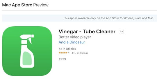 Vinegar - YouTube Cleaner
