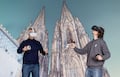 20.000 Aufnahmen vom Klner Dom: Grundlage fr den digitalen Zwilling. Die VR-Brille ist mit der Mobile-Edge-Cloud verbunden