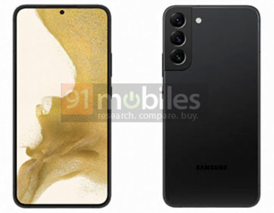 Neue Renderbilder des Samsung Galaxy S22+: Von vorne und von hinten