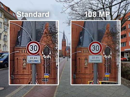 Standard vs. 108 Megapixel