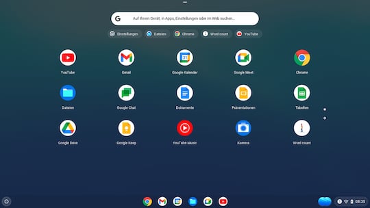 Chrome OS Flex App-Schublade