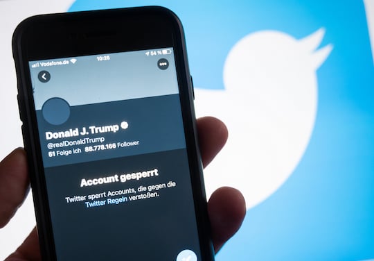 Der gesperrte Account von Donald Trump auf Twitter