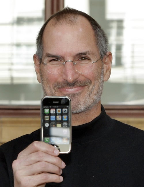 Apple-Grnder Steve Jobs stellte das erste iPhone in Deutschland vor
