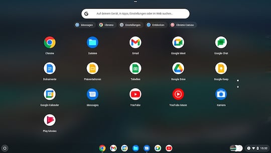 Chrome OS Flex: Alte App-Schublade
