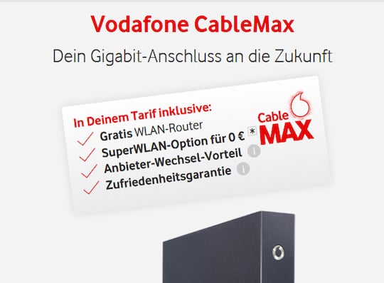 CableMax-Aktion von Vodafone