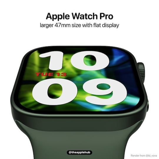 Renderbild: So knnte die Apple Watch Pro aussehen