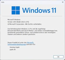 Das aktuelle Update von Windows 11 trgt die Endziffer 675