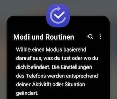 "Modi und Routinen" von Samsung