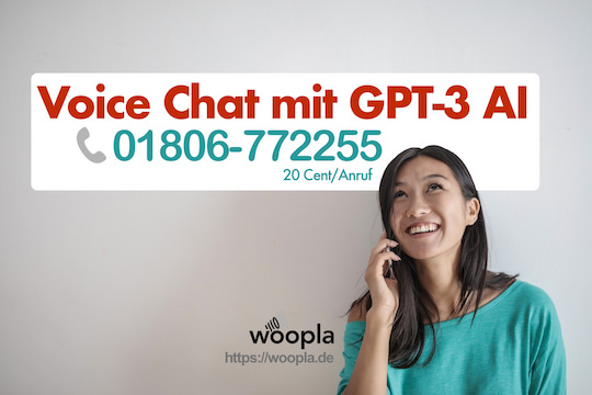 ChatGPT ohne Internet per Telefon abfragen bei woopla