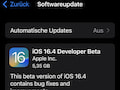 Erste Beta von iOS 16.4 verfgbar