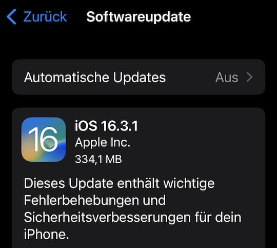 Software-Updates von Apple