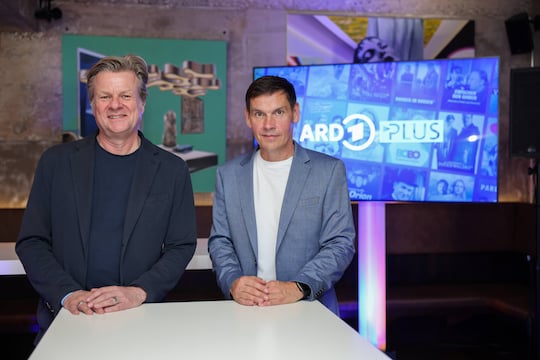 Michael Loeb (WDR Mediagroup, l.) und Ingo Vandr (ARD Plus) 