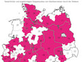 Die Verbnde BREKO, Buglas, VATM und VKU haben eine Landkarte erstellt, wo die Telekom nach ihrer Ansicht berbaut oder es plant.