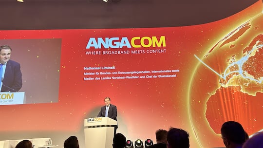 Hielt die Keynote zur Anga Com: Nathaniel Liminski, Minister fr Bund und Europa sowie Medien und Chef der Staatskanzlei von Nordrhein-Westfalen