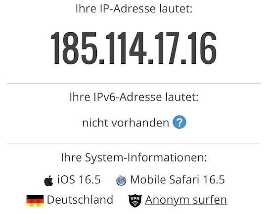 Deutsche IP-Adresse trotz irischem Provider