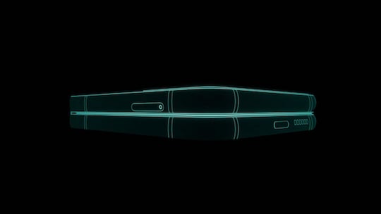 Seitliche Silhouette des Galaxy Z Flip 5