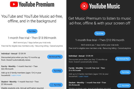 Unerfreulich: Preiserhhungen bei YouTube