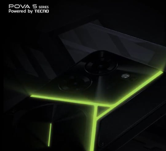 Das Pova 5 Pro mit aktiver Beleuchtung