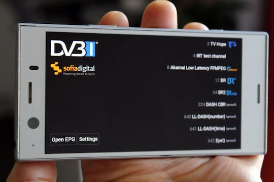 DVB-I auf einem Smartphone
