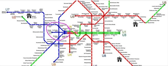 Aktuelle Ausbaukarte: Grn: Oberirdisch, Rot: Unterirdisch, Blau: fehlt noch. Violetter-Kreis: Telekom ok, Vodafone in Krze. Das gesamte Strecken-Netz sollte mit o2 versorgt sein.