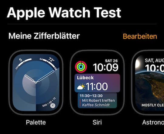 Blick in die Watch-App auf dem iPhone
