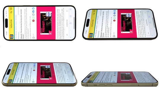 iPhone 15 Plus: Die Blickwinkelstabilitt des Displays
